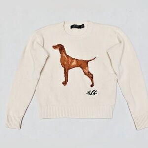 Lauren RALPH LAUREN: Intarsia-Knit Cotton-Blend Sweater in Natural
